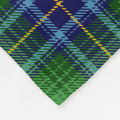Elegant Tartan Green Plaid Fleece Deken (Hoek)