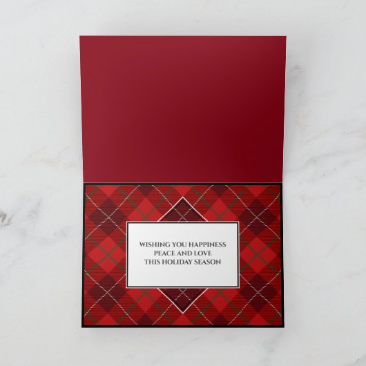 Elegant Tartan Modern Prettige feestdagen (Binnen)