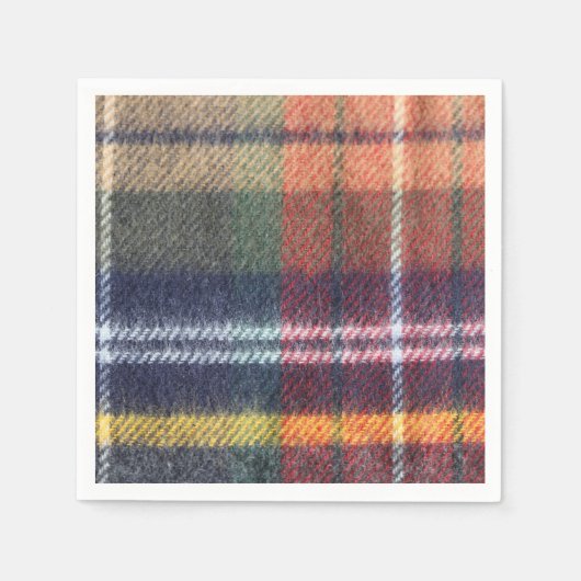 Elegant Tartan Paper Napkin Servet (Voorkant)