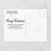 Elegant Tartan Style Merry-kerstfamilie Foto Briefkaart (Achterkant)