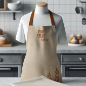 Elegant Tarwe Grijs Bruin Naam Bakken Schort