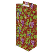Elegant Tas voor druiven van papierstof Wijn Cadeautas (Achterkant Gekanteld)