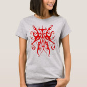 Elegant Tattoo ontwerp van stam - rood T-shirt (Voorkant)