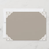 Elegant Taupe Beige Cake & Lace Vrijgezellenfeest Kaart (Achterkant)