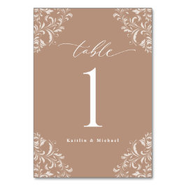 Elegant Taupe Beige  Klassieke kleine bruiloft Kaart