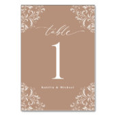 Elegant Taupe Beige  Klassieke kleine bruiloft Kaart (Voorkant)