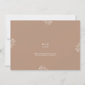 Elegant Taupe Beige Wedding Rehearsal Dinner Kaart (Achterkant)