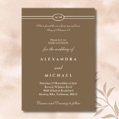 Elegant Taupe Bible Verse Christian Wedding  Kaart