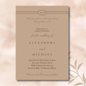 Elegant Taupe Bible Verse Christian Wedding  Kaart
