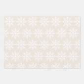 Elegant Taupe Cream Red Reindeer Snowflake Inpakpapier Vel (Voorkant 3)