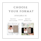 Elegant Taupe Cross Photo Boy First Commune Kaart