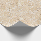 Elegant Taupe Damask Cadeaupapier (Hoek)