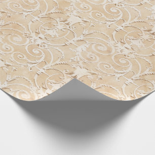 Elegant Taupe Damask Cadeaupapier