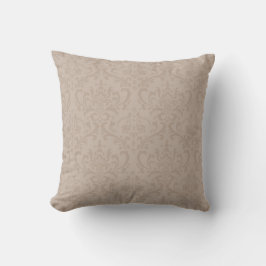 Elegant Taupe damask Sierkussen