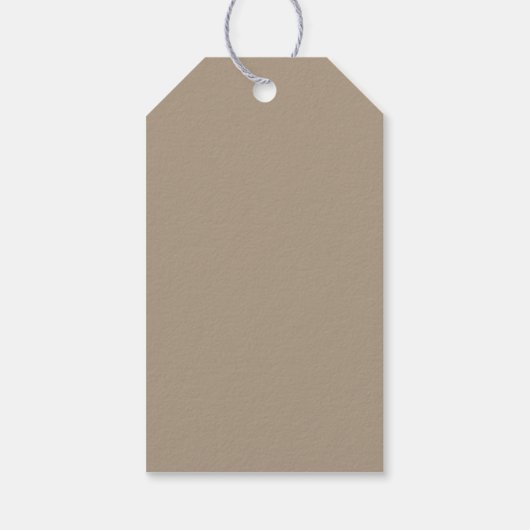 Elegant Taupe de nacht voor bruiloft dank u Cadeaulabel (Achterkant)