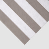 Elegant Taupe en wit gestreept patroon Tissuepapier (Detail)