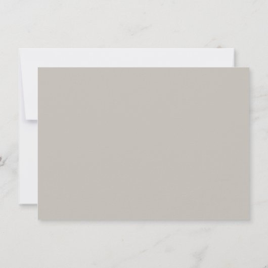 Elegant Taupe Gray Custom Name Weddenschap Station Notitiekaartje (Achterkant)