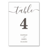 Elegant Taupe Gray Typography Calligraphy Wedding Kaart (Achterkant)