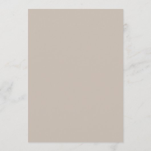 Elegant taupe modern minimalistisch huwelijksmenu menu (Achterkant)