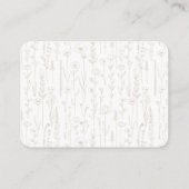 Elegant Taupe Neutral Baby Shower Diaper Raffle Informatiekaartje (Achterkant)