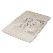 Elegant Taupe Persoonlijke Bath Mat met JOUW TEKST (Gekanteld)