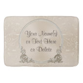 Elegant Taupe Persoonlijke Bath Mat met JOUW TEKST (Voorkant)