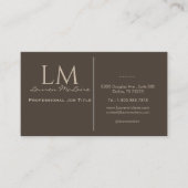 Elegant Taupe QR Code Visitekaartje (Voorkant)