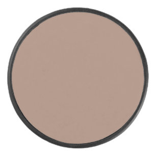 Elegant Taupe Ronde Onderzetter - Minimalistische Hockey Puck