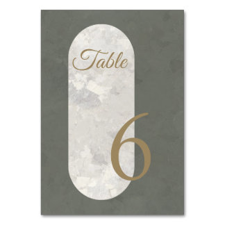 Elegant Taupe Stone Marble Green Wedding Kaart