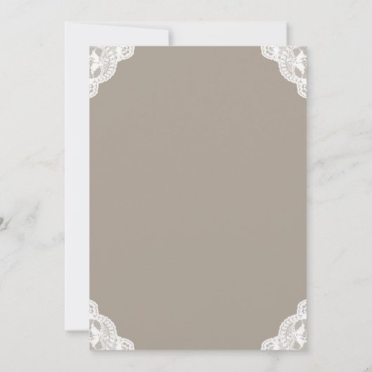 Elegant Taupe Trouwtaart Vrijgezellenfeest Kaart (Achterkant)