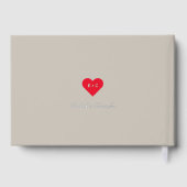 Elegant Taupe Zilverfolie Bruiloften Jubileum Gastenboek (Achterkant)