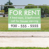 Elegant Te Huur Custom Vastgoed Agent Spandoek (Insitu)