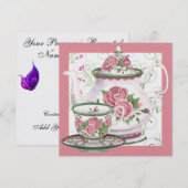 Elegant Tea/Coffee Party - SRF Kaart (Voorkant / Achterkant)