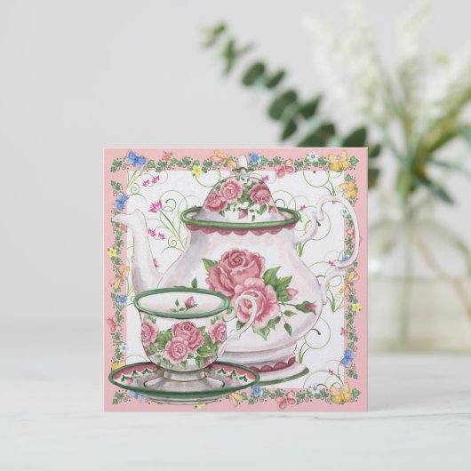 Elegant Tea/Coffee - SRF Kaart (Staand voorkant)