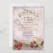 Elegant  Tea-Cup Floral Bridal Tea Shower Kaart (Voorkant)