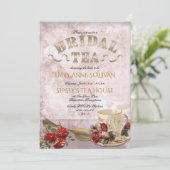Elegant  Tea-Cup Floral Bridal Tea Shower Kaart (Staand voorkant)