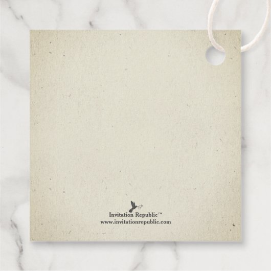 Elegant  Tea Party | BABY SHOWER Bedankjes Labels (Achterkant)