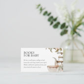 Elegant Tea Party Baby Shower Books Informatiekaartje (Staand voorkant)