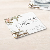 Elegant Tea Party Baby Shower Kartonnen Onderzetters (Schuin)