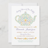 Elegant Tea Party Baby shower - Theepot Kaart (Voorkant)