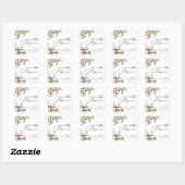 Elegant Tea Party Baby Shower Vierkante Sticker (Vel)