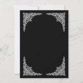 Elegant  Tea Party Black Kaart (Achterkant)