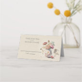 Elegant Tea Party Bloemen Vrijgezellenfeest Plaatskaartje (Voorkant)