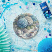 Elegant Tea Party Blue Hydrangea Papier Bord (Feest)