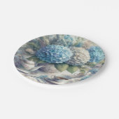 Elegant Tea Party Blue Hydrangea Papier Bord (Gekanteld)