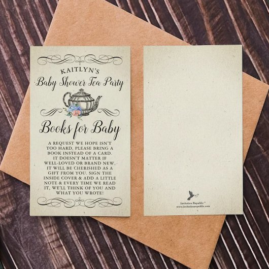 Elegant  Tea Party | Boekaanvraag Informatiekaartje