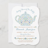 Elegant Tea Party Boy Baby shower ・ Teapot Kaart (Voorkant)