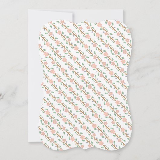 Elegant Tea Party Girl Baby shower Kaart (Achterkant)