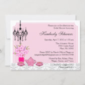 Elegant Tea Party Invitation Kaart (Voorkant)