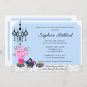 Elegant Tea Party Invitation Kaart (Voorkant / Achterkant)